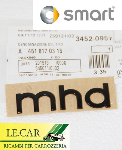Logo fregio scritta - mhd, nero