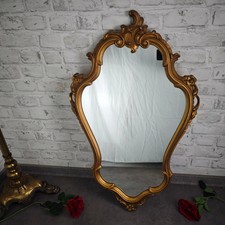 Specchio barocco da parete color oro 82x51 cm stile Chippendale con ornamenti