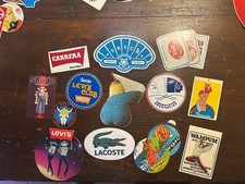 Lotto Adesivi Vintage Anni 70 80 Vestiti Lacoste Levis Fiorucci