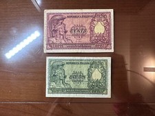 LOTTO 2 BANCONOTE LIRE 50 100