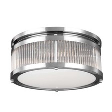 Plafoniera da esterno incasso led acciaio cromato IP44 B 38,1 cm