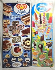 2 insegna tabella gelati MOTTA -ALGIDA bar anni 80-90