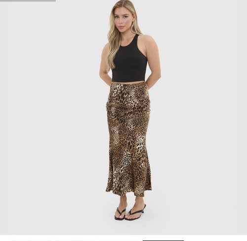 Gonna con stampa leopardata