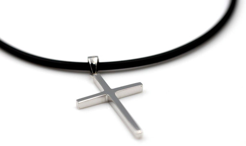 Ciondolo croce argento