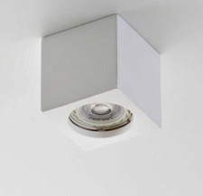 APPLIQUE CUBO IN GESSO BIANCO  70X70X85 ATTACCO GU10 MAX 20W