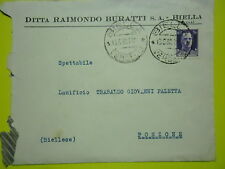 BUSTA1938 DITTA RAIMONDO BURATTI S.A. - BIELLA AL LANIFICIO TRABALDO GI. PALETTA