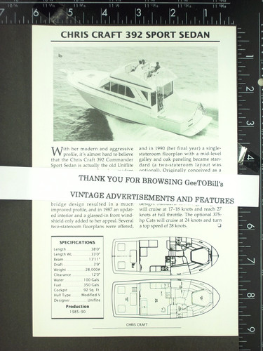 Features chris craft 392 - chris,