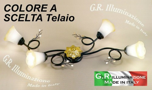 Plafoniera ferro battuto - plafoniera,
