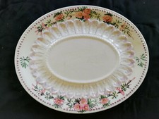 Piattino Ovale Decoro Fiori e