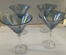 Set vintage blue martini - blue,