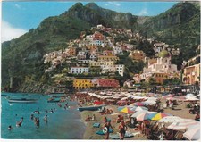 POSITANO - SALERNO - PANORAMA E SPIAGGIA - VIAGG. 1965 -93966-