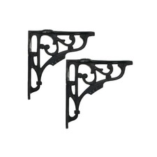 Staffa Scaffale 2 Pezzi Nero