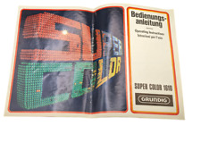 Grundig SUPER COLOR 1610 TV Istruzioni per l'uso