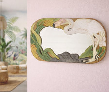 Specchio vintage anni 70 legno