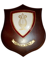 CREST POLIZIA DI STATO BANDA MUSICALE VINTAGE 22,3x18,3 cm