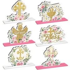 6 PEZZI Decorazioni Battesimo