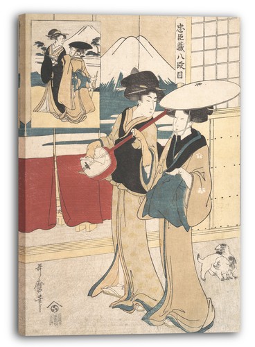 Tela cornice kitagawa - tela/cornice, utamaro