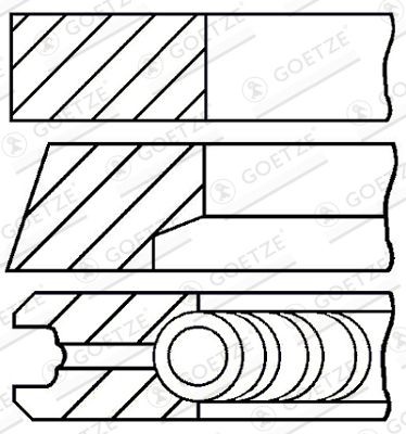 Kit anello pistone - , motore