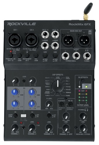 Rockville rockmix 6fx mixer - 6fx, 6