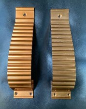 Coppia maniglie in alluminio bronzo vintage anni 50/60 modernariato midcentury