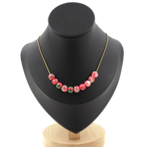 Collana perle diaspro verde - perle,