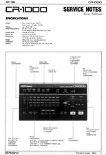ROLAND CR-1000 Schematic Diagram Service Manual Schaltplan Techniques