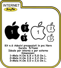 Adesivo apple con logo mela - con,