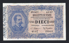 Regno italia biglietto - d'italia, di