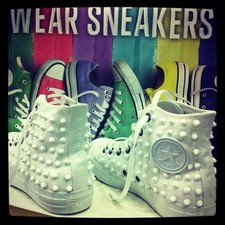 Converse bianche alte - bianche,