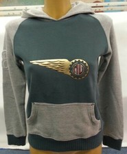 MV AGUSTA-FELPA CAPPUCCIO ALA OLD DONNA VINTAGE BLU/GRIGIO UFFICIALE TG S-M-L