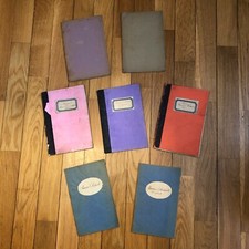 Manoscritti fine '800 appunti scolastici Antichi Libri varie discipline materie