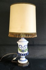 lampada da tavolo porcellana urna antica inizio XX secolo '900 abat jour grande