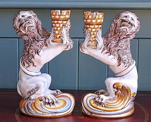 Coppia antichi candelabri - di,