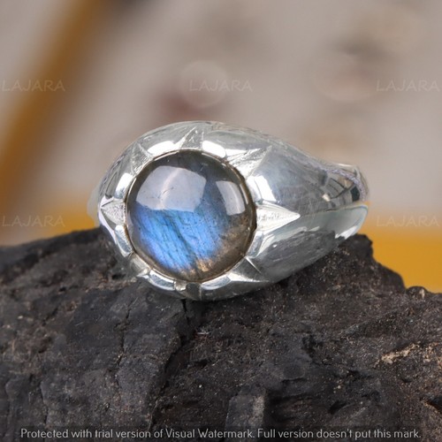 Anello labradorite argento - labradorite,