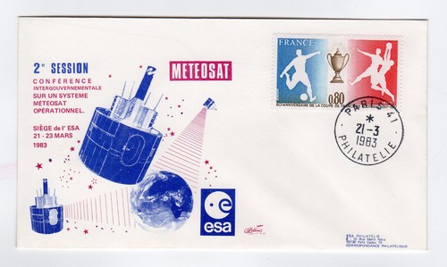 France fdc 1983 météosat - météosat, 2e