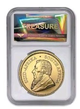 Lotto MONETA KRUGERANT ANTILOPE SUD AFRICA 1 OZ FINE GOLD PLACCATA ORO 