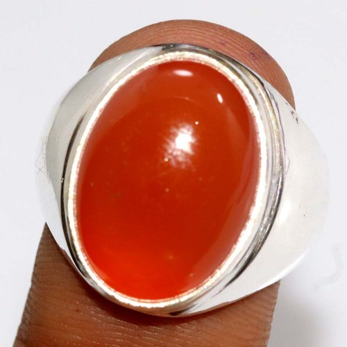 Anello uomo corniola finitura