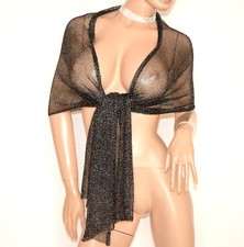 Stola donna nera argento