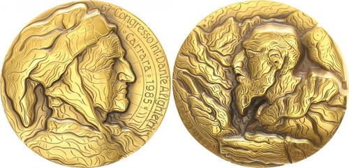 1985 italia medaglia dante - italia,