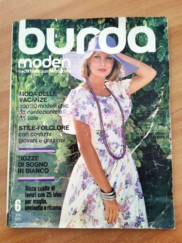 Rivista burda giugno 1975 - rivista,