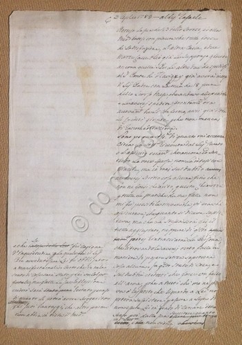 Documento antico manoscritto - antico,