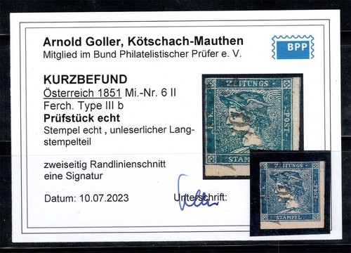 Austria 1851 ii usato - 6,