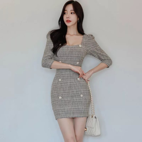 Vestito tubino corto - vestito, beige