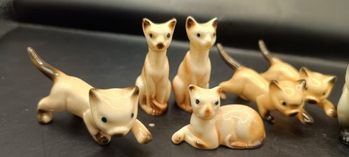 Siamese porcelain cat - siamese,