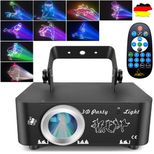 Proiettore Laser Animazione 3DRGB DJ Disco Effetto Luce Party DMX Illuminazione Palco
