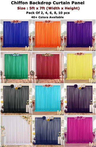 Tenda pannello sfondo chiffon