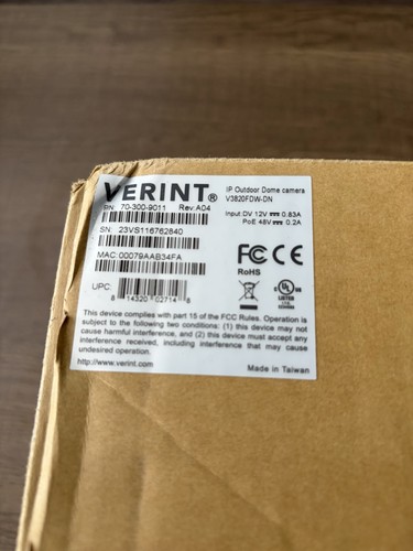 Verint v3820fdw telecamera - verint, v3820fdw-dn
