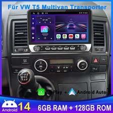128G per VW T5 Multivan Transporter Android 14 autoradio carplay GPS navigatore DAB FM
