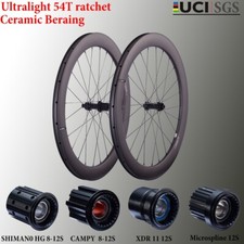 UCI CSC 1280g bici carbonio set ruote 700C blocco centrale 54T ghiaia bicicletta ceramica