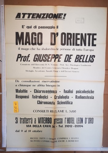 Manifesto viterbo 1973 mago - manifesto,